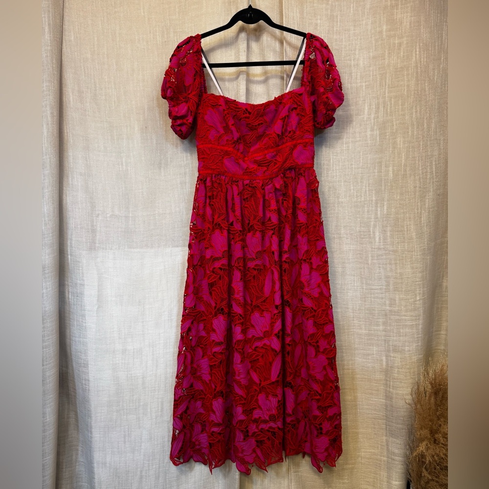 ML Monique Lhuillier Off the Shoulder Dress Size 6 - Picture 4 of 11